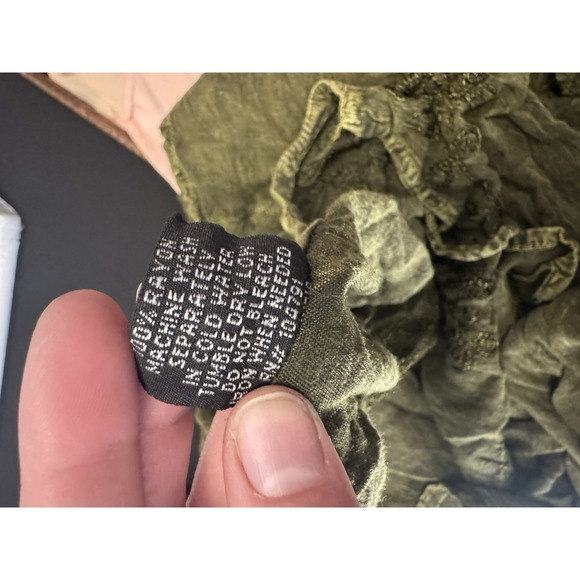 Tie Dye Poncho Top embroidered Green Festival Boho Hippie Beach coverup goblin - Picture 8 of 9